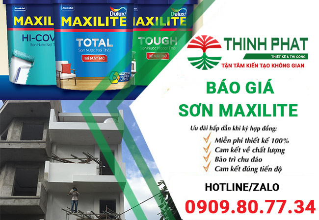 Bảng giá sơn Maxilite tại dịch vụ sơn Thịnh Phát 